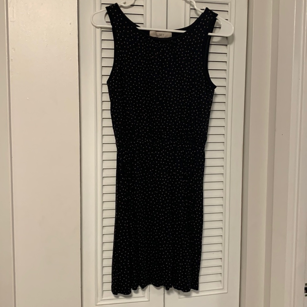 Black polka dot dress from Ann Taylor Loft